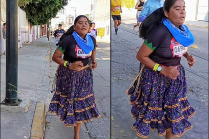 Lorena Ramírez rompió esquemas en el Medio Maratón Bajío 2025 corriendo, una vez más, con sus inseparables huaraches.