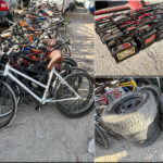 la Policía Municipal de León recuperó 45 bicicletas, 22 acumuladores y 15 neumáticos durante un operativo de reordenamiento en la zona de la calle Rivera